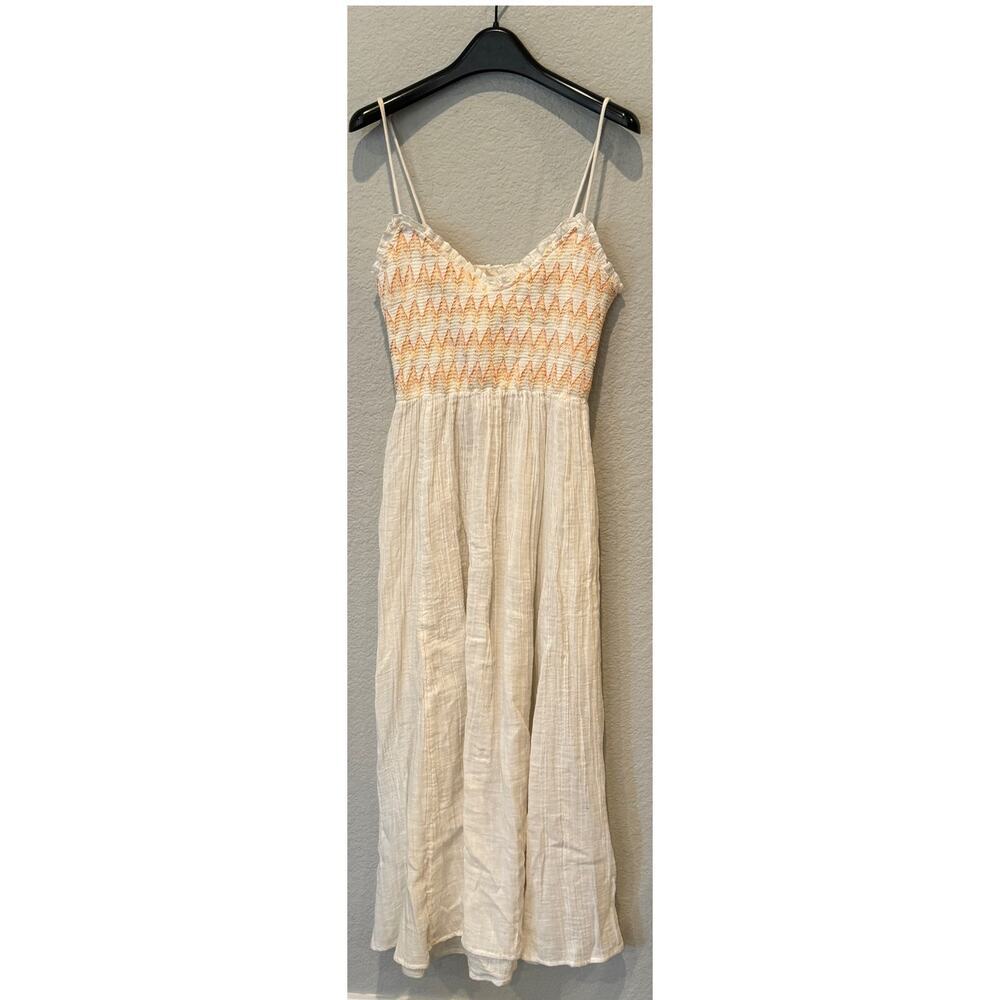 Free People Sweet Nothings Cotton Gauze Midi Sundress Size Small - Picture 11 of 12